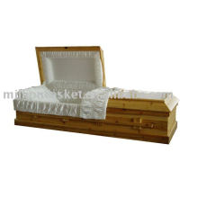 producto de funeral de cremación abeto sólido cofre madera